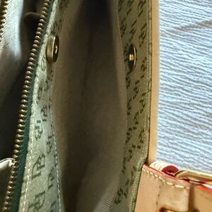 Dooney & Bourke Beige and Green Satchel